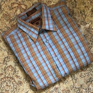 Vtg ‘60’s YVES SAINT LAURENT Size Medium PLAID Buttonfront Gucci Vibe Summer Fun